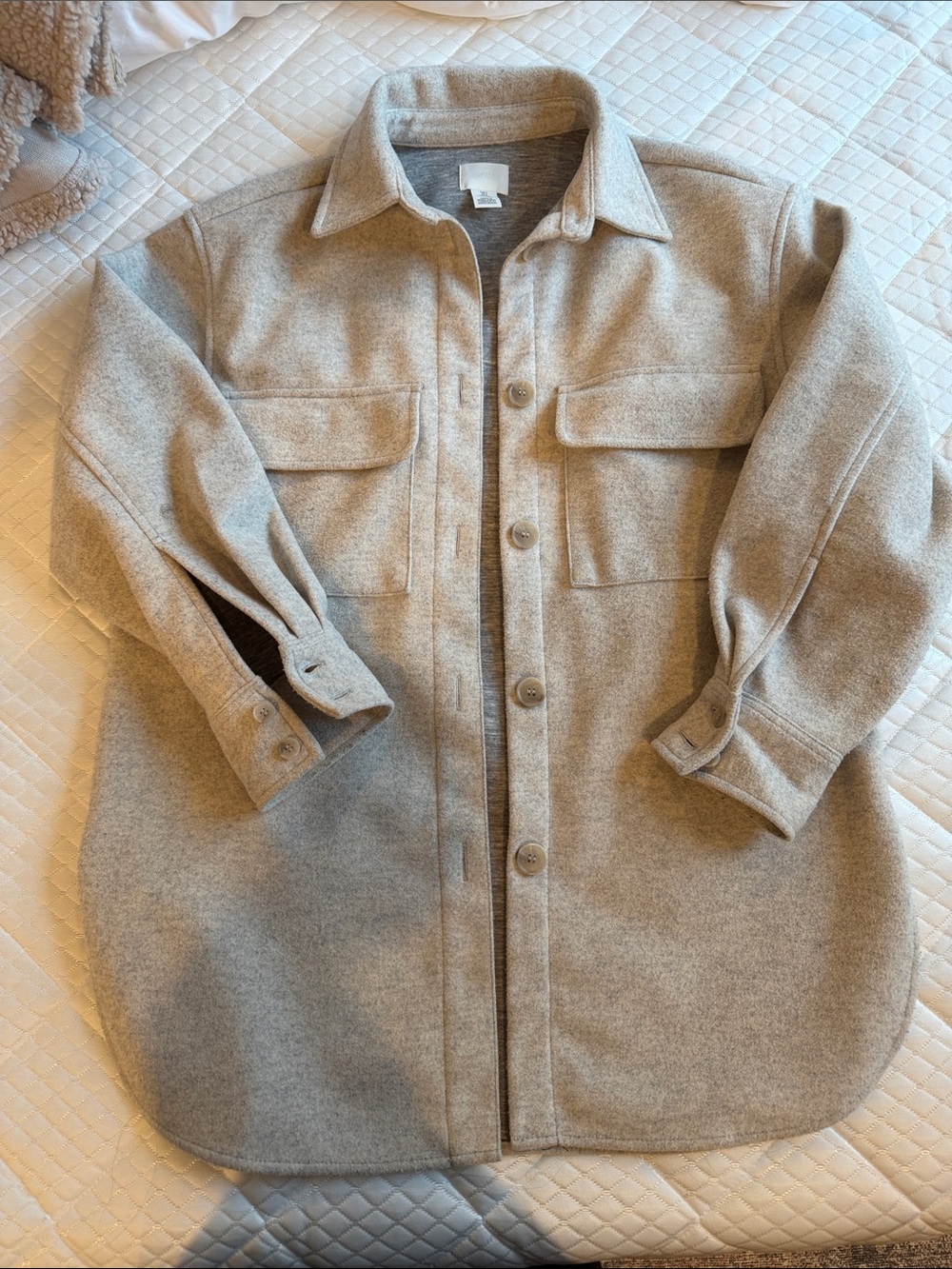 H&M Light Gray Shirt Jacket